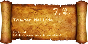 Trummer Melinda névjegykártya